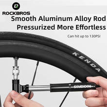 ROCKBROS-minibomba de mano para bicicleta de montaña, inflador de 130PSI Presta/Schrader, para carretera 2024 - compra barato