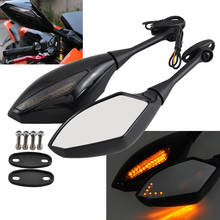 Turn Signal Light Blinker Carbon Fiber Style Racing Side Rear View Mirror For Honda CBR 600 F4i 929 954 RR Suzuki Yamaha YZF R6 2024 - buy cheap