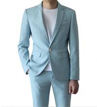 Men Suits 2 Pieces 2020 Autumn Fashion Solid Casual Business Slim Fit Wedding Suits Male Costume Homme Men's Classic Groom Suit 2024 - buy cheap