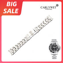 CARLYWET-Correa de reloj cepillado para Rolex Oyster Deepsea, repuesto de pulsera con Tornillo de acero 316L, 21mm, 20 2024 - compra barato