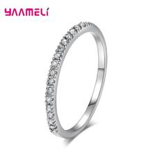 Women's Accessories Golden 925 Sterling Silver Rings Crystal Stone Claw Inlay Round Wedding Flat Ring Festive Gift Ring 2024 - buy cheap