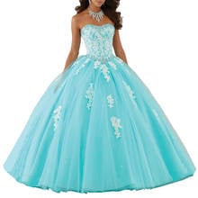 Sweetheart Girls Sweet 15 16 Quinceanera Dresses Ball Gown Wedding Party Dress Lace Appliques Prom Dress vestido de fiesta 2024 - buy cheap