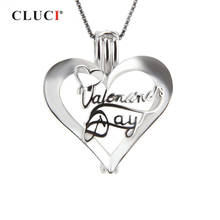 CLUCI-colgante de plata 925 en forma de corazón para San Valentín, joyería para enamorados, esposa, novia, plata 925 auténtica, SC183SB 2024 - compra barato