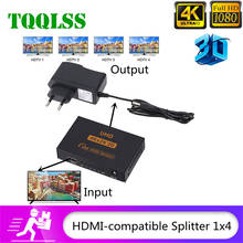 TQQLSS 1 In 4 Out Full HD 4-Port Hub Repeater Amplifier HDMI-compatible Splitter v1.4 3d 4k 1080p For HDTV DVD For PS3 Xbox 2024 - buy cheap
