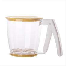 Handheld Flour Sifter Press-Type Sieve Cup Mesh Crank Mechanical Sieve Powder Baking Tool For Kitchen 2024 - buy cheap