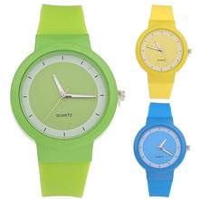 Relógio infantil de silicone, relógio de luxo simples casual, para crianças, feminino, analógico e de quartzo 2024 - compre barato