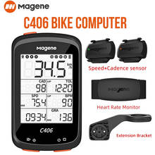 Strava-ordenador inalámbrico para bicicleta, velocímetro de cadencia con GPS, Magene C406 Ant + H64, Sensor de velocidad y frecuencia cardíaca S3 +, cronómetro de ciclismo 2024 - compra barato