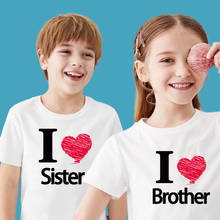 Big Brother Sister Little Brother Sister Set Sibling Matching Outfits Kids Baby Toddler Boy Girls Love T Shirt  Summer Clothes 2024 - buy cheap