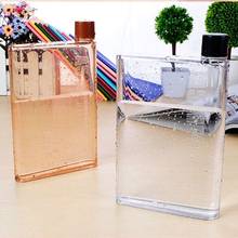 New 2020 A5 Paper Cup Bottle Flat Water Bottle Notebook Bottle ECO Friendly BPA Free Clear Portable Book Drink Water Bottle 2024 - buy cheap