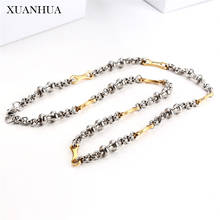 XUANHUA-Conjunto de Gargantilla y collar largo, joyería de acero inoxidable, accesorios de moda, cadena, envío gratis 2024 - compra barato