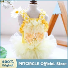 PETCIRCLE Dog Clothes Yellow Bunny Yarn Dress For Small Dog Puppy Pet Cat Spring &Summer Pet Cute Costume Pet Clothes Skirt 2024 - buy cheap