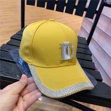 01904-YUCHUN-D FASHION drill letter decoration  leisure baseball  cap men women beach holiday hat 2024 - buy cheap