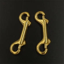 1pcs Solid brass Double End Snap Hook Bolt Trigger Clip Heavy Duty Luggage Pet Rope Leashes Clip High Strength 2024 - buy cheap