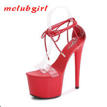MCLUBGIRL Women Stilettos Ladies Shoes Platform Sandals New Arrival 2020 Summer High Heels 17cm Sexy High Stiletto Red LFD 2024 - buy cheap