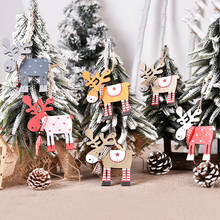 Deer Santa Claus Snowflake Natural Wood Christmas Ornaments Pendant Hanging Gifts Xmas Tree Decor Home Party Decorations 62328 2024 - buy cheap
