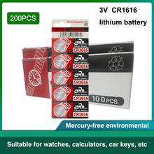 200 unids/lote de baterías de litio de 3V para Eaxell CR1616 DL1616 ECR1616 LM1616 1616, batería de botón adecuada para reloj 2024 - compra barato
