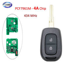 3 Button Remote key Fob 434MHZ with 4A PCF7961M chip for Renault Duster Dokker Trafic Master 2024 - buy cheap