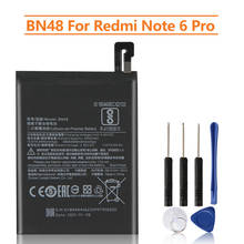 Bateria recarregável para xiaomi, bateria bn48 para substituição em celulares redmi note 6 pro note6 pro, 4000mah 2024 - compre barato