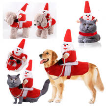 Roupas para cachorro e gato com malha, suprimentos para o natal, vestido de equitação para cães, pequeno, médio e divertido, casaco de malha 2024 - compre barato