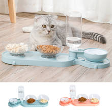 New Pet Dogs Cats Double Bowls Automatic Pets food feeder Container Dispenser For Dogs Cats Drinking High Quality Pet Products 2024 - buy cheap