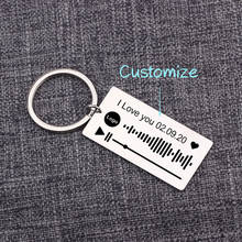 Customized Spotify Song Code Keychain Favorite Song Custom Date Keyring Boyfriend Girlfriend Gift Music Lover Key Holder Charm 2024 - buy cheap