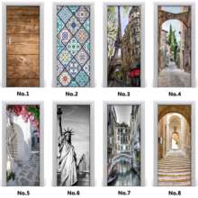 Door Sticker Photo Wallpaper On The Door PVC Self-adhesive Door Sticker Home Renovation Decor Wall Poster Living Room Mural 2024 - buy cheap