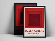 Josef Albers Exhibition Poster Vintage Unique Geometric Abstract Canvas Painting Prints Wall Pictures Modern Mid Century Gallery 2024 - buy cheap