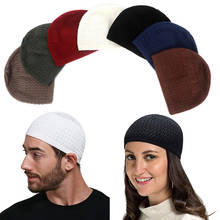 Новая зимняя женская шапка вязаная шерстяная шапочка Женская Шапка-бини, чтобы согреться, высокого качества из хлопка, головные уборы, Тюбетейка свободного кроя из шапки 2024 - купить недорого