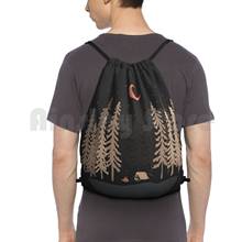 Feeling Small... Backpack Drawstring Bag Riding Climbing Gym Bag  Wild Wilderness Wildlife Nature Forest Camp Camping 2024 - buy cheap