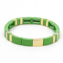 Small Fresh Green Classic Alloy Bracelets Chic Stacking Bohemian Symbol Of Ladyhood Stretch Bileklik Pulsera Valentines Day 2024 - buy cheap