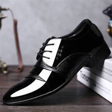 New Men Dress Shoes Business Shoes Oxford Patent Leather Men Oxford Leather Zapatos De Hombre Vestir Formal party Wedding shoes 2024 - buy cheap