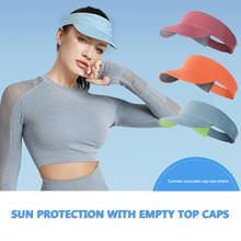 Esportes de verão protetor solar boné das mulheres dos homens sol viseira chapéu correndo vazio chapéu superior ciclismo tênis golfe absorção de suor boné 2024 - compre barato