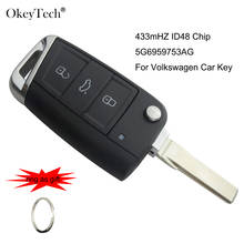 Okeytech Remote Car Key For Volkswagen Golf 7 Lamando Polo Skoda Seat with ID48 Chip 433MHZ 3 Button 5G6959753AG with Keyring 2024 - buy cheap