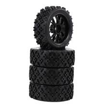 Pneus de borracha espinhos rc 4 embutidos, estrela palavra flor off-road, aro e pneus para 1:10 de corrida, acessórios de carro 2024 - compre barato