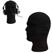 New 2019 Male Black Polystyrene Styrofoam Foam Head Model Stand Wig Hair Hat Headset Mannequin Head Display Stand Rack 2024 - buy cheap