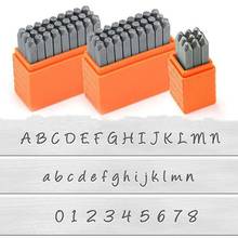 Perforadora de sellos de acero para joyería de cuero, herramientas de joyería con logotipo y nombre, número y alfabeto, 3mm 2024 - compra barato