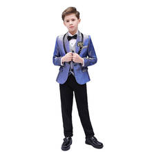 Performance Costume Children's Fashion Show Dance Suit Gradient Fashion Boy  Host Catwalk Performance Clothing Giving Bow Tie 2024 - buy cheap