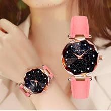 Relógio de pulso feminino criativo, relógio de quartzo com pulseira de couro para estudantes 2024 - compre barato