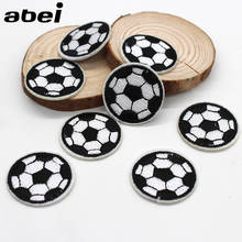 100pcs/lot Embroidery Patches Kids Clothing Decoration Accessories Football 3-5cm Biker Team Diy Iron Heat Transfer Applique 2024 - buy cheap