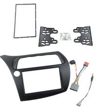 Panel de montaje de radio y DVD estéreo, accesorio de marco, cara, bisel con cable harne, para Honda Civic, doble din, fascia 2024 - compra barato