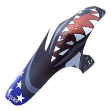 MTB Road Bike Fender Bike Cycling Wings Bicycle Mud Guards Deep Sea Giant Shark Cartoon Graffiti Fender 2024 - buy cheap