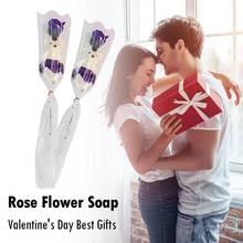 1 Uds jabón de baño perfumado Rosa oso jabón flor pétalo con caja de regalo para San Valentín decoración de la boda regalo romántico del Día de San Valentín 2024 - compra barato
