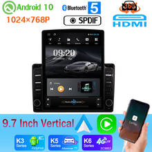 Android 10.0 9.7" Vertical 1024*768 Car Radio For Hyundai Azera 2006-2010 GPS Multimedia CarPlay Android auto DSP PX6 4G+64G 2024 - buy cheap