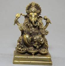 Copper Statue Factory direct sales retro antique antique crafts wholesale collection of exquisite brass elephant trunk God of we 2024 - buy cheap