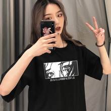 Летняя женская Свободная футболка, Повседневная футболка в японском стиле, модная футболка в стиле Харадзюку с принтом, модная Винтажная футболка в стиле аниме 2024 - купить недорого