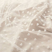 GLace 3Y/много высокого качества off white heart patter Лоскутная сетчатая ткань для женщин аксессуары для платья DIY Материал TX1429 2024 - купить недорого