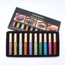 HANDAIYAN-delineador de ojos líquido con brillo, lentejuelas brillantes, maquillaje de ojos líquido impermeable, cosmético, 10 colores, 60 unids/lote, venta al por mayor 2024 - compra barato