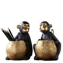 EUROPEAN STYLE MONKEY STATUE RESIN CRAFTS SIMULATION ANIMALS ART SCULPTURE HOME DECORATION ACCESSORIES R2903 2024 - buy cheap