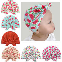 Children's Soft Spring And Summer Fashion Print Hooded Skin-Friendly Breathable PayPal Rabbit Ear Hat 2024 - buy cheap