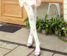 80D Sweet Lolita Pantyhose Velvet flower Printed  Stockings Japanese Kawaii Tights  D079 2024 - buy cheap